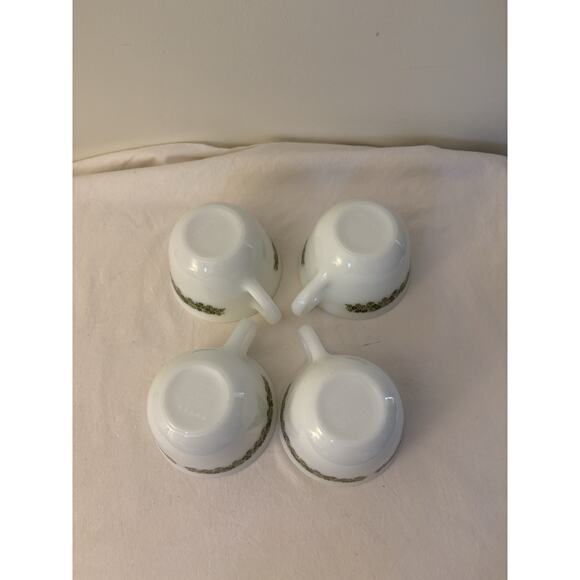 4 Vintage Pyrex Corelle Spring Blossom Green Crazy Daisy Coffee Tea Cup Mugs - Picture 7 of 9